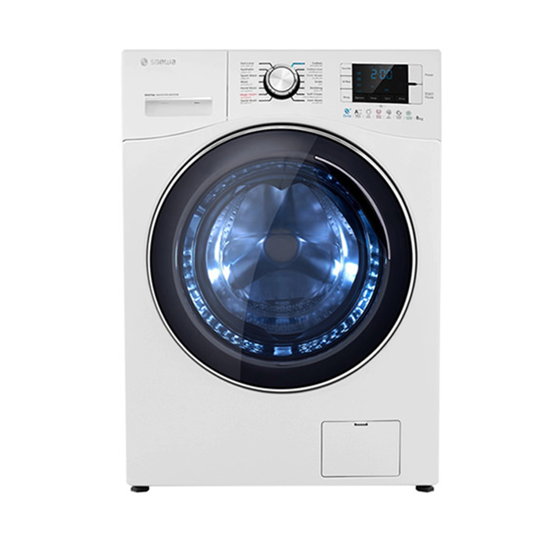 ماشین لباسشویی درب از جلو اسنوا مدل SWM-D80W ظرفیت 8 کیلوگرم 